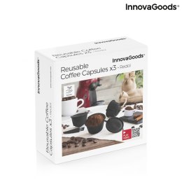 InnovaGoods® Zestaw 3 wielokrotnego użytku kapsułek do kawy Redol, kompatybilnych z ekspresami Nespresso. Oszczędzaj pieniądze i