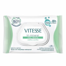 Chusteczki do demakijażu Vitesse Tri-Mineral Skóra Mieszana (25 Sztuk)