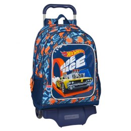 Torba szkolna z kółkami Hot Wheels Speed club Pomarańczowy (32 x 42 x 14 cm)