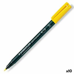 Marker permanentny Staedtler Lumocolor 313-1 S Żółty (10 Sztuk)