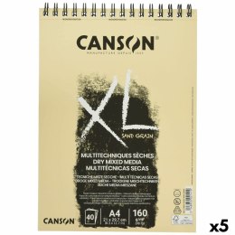 Blok rysunkowy Canson XL Sand Naturalny A4 5 Sztuk 40 Kartki 160 g/m2
