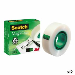 Taśma przylepna Scotch Magic Przezroczysty Biały 19 mm x 33 m (12 Sztuk)