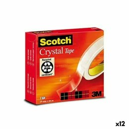 Taśma przylepna Scotch Crystal Przezroczysty 19 mm x 66 m (12 Sztuk)