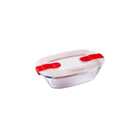 Hermetyczne pudełko na lunch Pyrex Cook & Heat Prostokątny 400 ml 17 x 10 x 5 cm Przezroczysty Szkło (5 Sztuk)