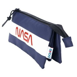 Piórnik Potrójny DOHE Nasa Flag Niebieski