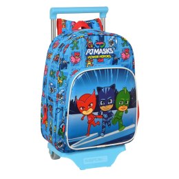 Torba szkolna z kółkami PJ Masks 26 x 34 x 11 cm Niebieski