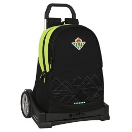 Torba szkolna z kółkami Real Betis Balompié Czarny Limonka 32 x 44 x 16 cm