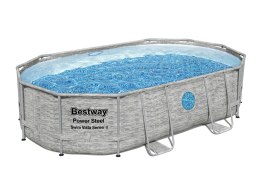 Bestway 56946 Basen stelażowy rattan 11w1 488x305x107