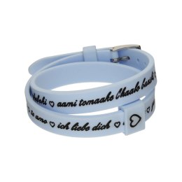 Bransoletka Damska il mezzometro I LOVE YOU SILVER - BRACCIALE IN SILICONE/SILICONE BRACELET