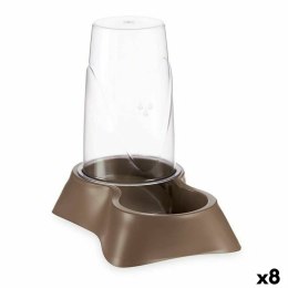 Karmnik dla Zwierząt Dozownik Beżowy Plastikowy 1,5 L 16 x 24,5 x 24 cm (8 Sztuk)