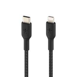 BELKIN KABEL LIGHTNING TO USB-C, OPLOT, 2M, CZARNY