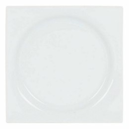 Talerz deserowy Inde Zen Porcelana Biały 18 x 18 x 2,5 cm (6 Sztuk)