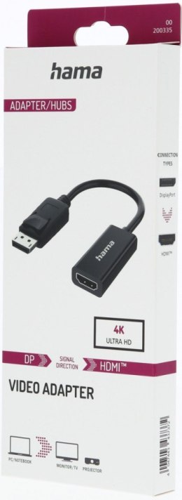 Adapter DisplayPort wtyk - gniazdo HDMI 4K