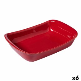 Naczynie do Piekarnika Pyrex Supreme Prostokątny Czerwony 30,2 x 20 x 7,4 cm Ceramika (6 Sztuk)