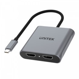 Adapter USB-C - 2x HDMI 2.0; 4K MST; M/F