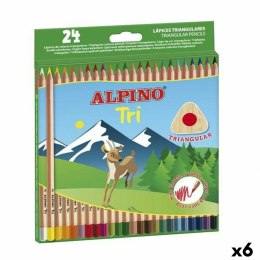 Kredki Alpino Tri Wielokolorowy (6 Sztuk)