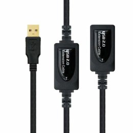 Kabel z rozgałęźnikiem USB NANOCABLE 10.01.0212 10 m Czarny 10 m