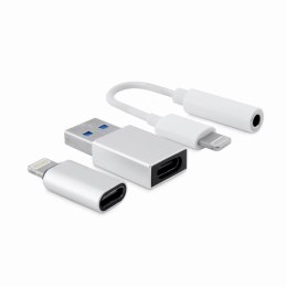Kabel USB CoolBox COO-CKIT-APPL Biały