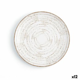 Płaski Talerz Ariane Tornado White Dwuowy Ceramika Ø 21 cm (12 Sztuk)