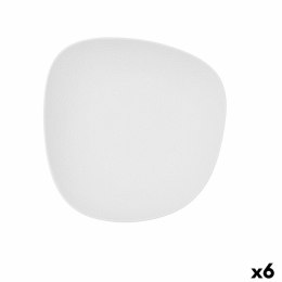 Talerz głęboki Bidasoa Fosil Biały Ceramika Kwadratowy 21,9 x 21,7 x 4,8 cm (6 Sztuk)