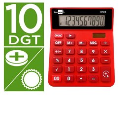 Kalkulator Liderpapel XF22 Czerwony Plastikowy