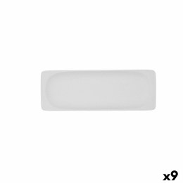 Tacka do przekąsek Bidasoa Fosil Biały Ceramika Tlenek glinu 25,6 x 9,1 x 2,3 cm (9 Sztuk)