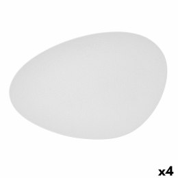 Tacka do przekąsek Bidasoa Fosil Biały Ceramika Tlenek glinu Owalna 39,1 x 26,3 x 3,4 cm (4 Sztuk)