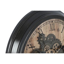 Zegar Ścienny Home ESPRIT Czarny Złoty Naturalny Szkło Żelazo Vintage 67 x 9 x 67 cm