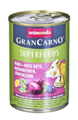 ANIMONDA GranCarno Superfoods wołowina i burak - mokra karma dla psa - 400g