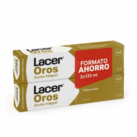 Pasta do Zębów Potrójne Działanie Lacer Oro 2 x 125 ml (2 Części)