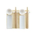 Zestaw do Sushi DKD Home Decor Bambus Kamionka Biały Naturalny Orientalny 28,5 x 19,5 x 3,3 cm (9 Części) (28,5 x 19,5 x 3,3 cm)