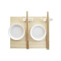 Zestaw do Sushi DKD Home Decor Bambus Plastikowy Kamionka Biały Naturalny Orientalny 28,8 x 19,8 x 3 cm (7 Części) (28,8 x 19,8