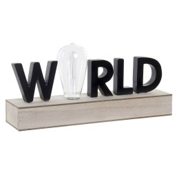 Dekoracja świetlna DKD Home Decor World Czarny Metal Drewno MDF 30 x 40 cm 34 x 8 x 16 cm