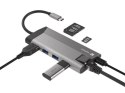 Stacja dokująca Multiport Fowler Plus USB-C PD, 3x USB 3.0, HDMI 4K, RJ45, SD, micro SD
