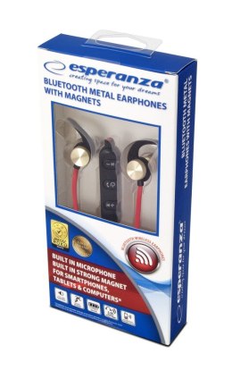 Słuchawki douszne Bluetooth metalowe Miedziane