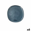 Płaski Talerz Bidasoa Ikonic Niebieski Ceramika 20,2 x 19,7 x 1,3 cm (6 Sztuk) (Pack 6x)