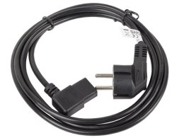 Kabel zasilający CEE 7/7 - IEC 320 C13 kątowy VDE 1.8M czarny