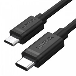 Kabel USB TYP-C DO microUSB 2.0; 1m; Y-C473BK