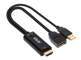 Adapter Club3D CAC-1335 HDMI™+ Micro USB to DisplayPort™ 4K120Hz or 8K30Hz M/F Active Adapter