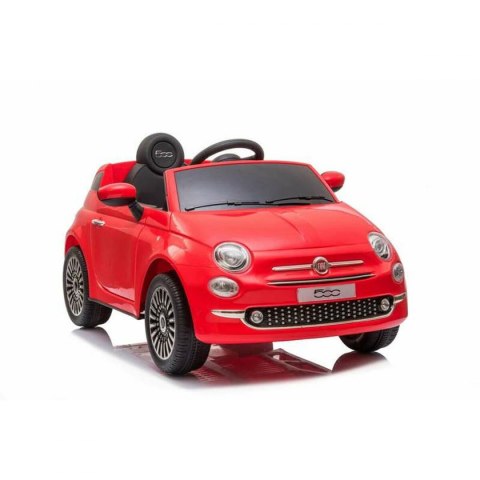 Elektryczny Samochód dla Dzieci Injusa Fiat 500 Czerwony Zdalnie sterowany