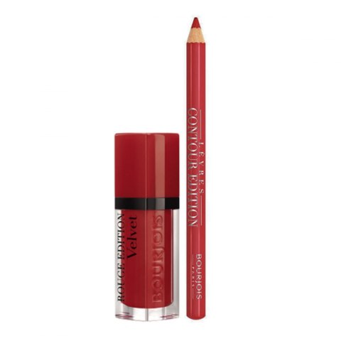 Zestaw Kosmetyków dla Kobiet Rouge Édition Velvet Bourjois (2 pcs) - 14 + contour lipliner #5