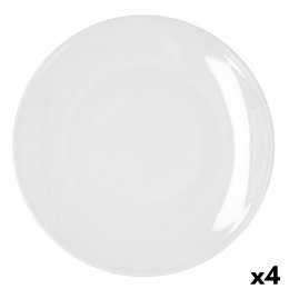 Płaski Talerz Bidasoa Glacial Coupe Biały Ceramika Ø 30 cm (4 Sztuk) (Pack 4x)