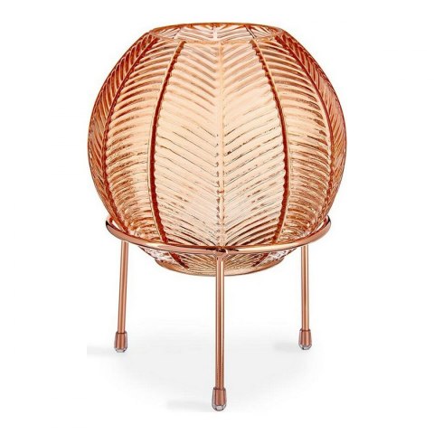 Wazon Gift Decor Miedź Bursztyn Metal Szkło Lopta 14,5 x 19,5 x 14,5 cm