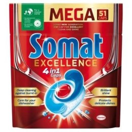 Somat Excellence 4 in 1 Caps Kapsułki do Zmywarki 51 szt.
