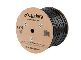 Kabel U/UTP Lanberg LCU6-30CU-0305-BK (UTP; 305m; kat. 6; kolor czarny)