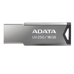Pendrive ADATA UV250 AUV250-16G-RBK (16GB; USB 2.0; kolor srebrny)