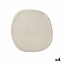 Płaski Talerz Bidasoa Ikonic Biały Ceramika 26,5 x 25,7 x 1,5 cm (4 Sztuk) (Pack 4x)