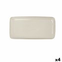 Półmisek Kuchenny Bidasoa Ikonic Biały Ceramika (28 x 14 cm) (Pack 4x)