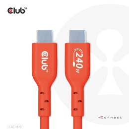 Kabel Club3D CAC-1573 USB2 TYPE-C BI-DIRECTIONAL CABLE, DATA 480MB, PD 240W(48V/5A) EPR M/M 2M/6.56FT