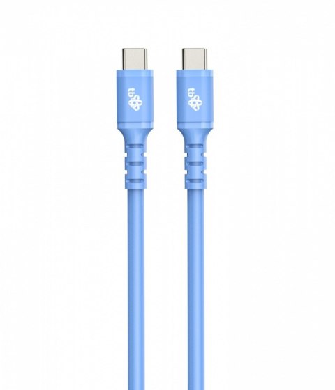 Kabel USB C - USB C 1m silikonowy niebieski